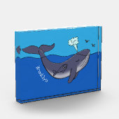 かわいいクジラと子牛のお洒落漫画 フォトブロック (左)