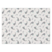 かわいいクジラのお母さんおよびベビーパターン テーブルクロス (正面(横))