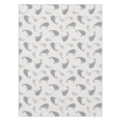 かわいいクジラのお母さんおよびベビーパターン テーブルクロス (正面)