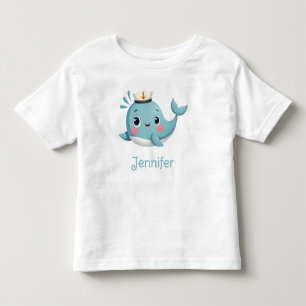かわいいクジラのデザインの子供用Tシャツ トドラーTシャツ