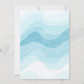 かわいいクジラのベビーシャワーの招待 招待状 (裏面)