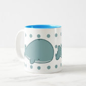 かわいいクジラのマグ ツートーンマグカップ (正面左)