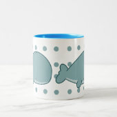 かわいいクジラのマグ ツートーンマグカップ (中央)
