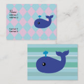 かわいいクジラの名刺 名刺 (正面/裏面)