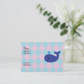 かわいいクジラの名刺 名刺 (スタンド正面)