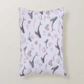 かわいいクジラの子どものパターン,雲とハート アクセントクッション (正面(垂直))