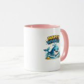 かわいいクジラの海のマグカップ マグカップ (正面右)