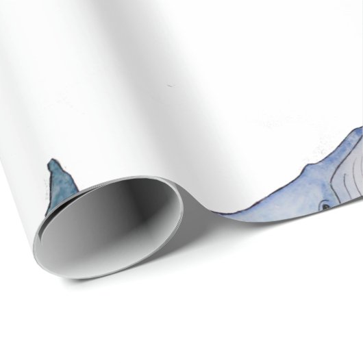 かわいいクジラの海をテーマにした包装紙 ラッピングペーパー (ロールコーナー)