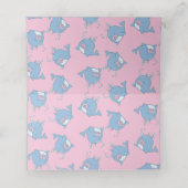 かわいいクジラの赤ちゃんシャワーかわいいガールピンク プレイスカード (内部開封)