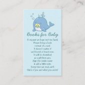 かわいいクジラの赤ちゃんシャワーかわいい本ベビー エンクロージャーカード (正面)