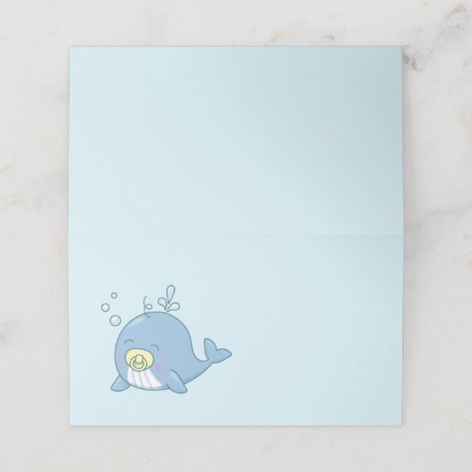 かわいいクジラの赤ちゃんシャワーかわいい プレイスカード (外部開封)