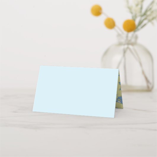 かわいいクジラの赤ちゃんシャワーかわいい プレイスカード (裏面)