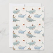 かわいいクジラの赤ちゃんシャワー 招待状 (裏面)