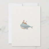 かわいいクジラの赤ちゃんシャワー 招待状 (裏面)