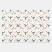 かわいいクジラの赤ん坊の動物の男女兼用贈り物 ラッピングペーパーシート (正面3)