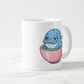 かわいいクジラをティーカップに ジャンボコーヒーマグカップ (正面右)