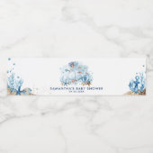 かわいいクジラを海の赤ちゃん航海ののシャワー ペットボトルラベル (シングルラベル)