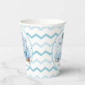 かわいいクジラを海の赤ちゃん航海ののシャワー 紙コップ (右)