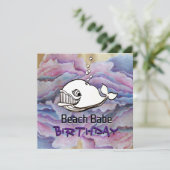 かわいいクジラスケッチ 招待状 (スタンド正面)