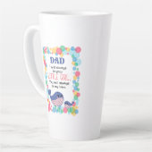 かわいいクジラパパ私はいつでもあなたの小さな女の子 カフェラテマグ (左アングル)