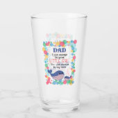 かわいいクジラパパ私はいつでもあなたの小さな女の子 タンブラーグラス (裏面)