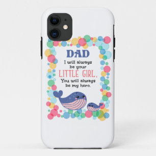 かわいいクジラパパ私はいつでもあなたの小さな女の子 iPhone 11 ケース