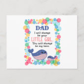 かわいいクジラパパ 私はいつもあなたの娘だからね ポストカード (正面)