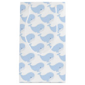 かわいいクジラ愛好家のタイル模様 スモールペーパーバッグ (正面)