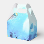 かわいいクジラ海の下に色の男の子の赤ちゃんシャワー フェイバーボックス (裏面サイド)