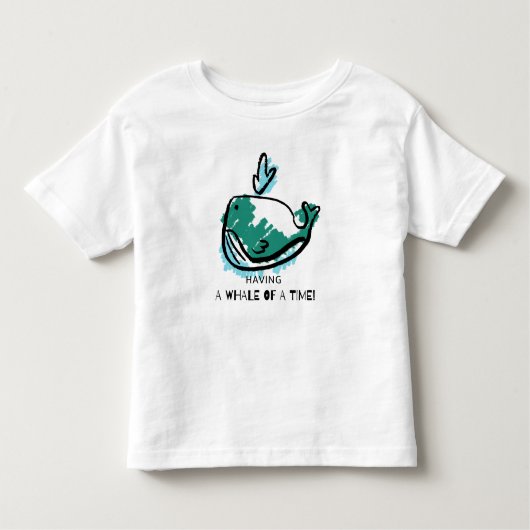 かわいいクジラ漫画 トドラーTシャツ (正面)