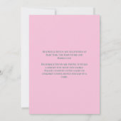 かわいいクジラ赤ちゃんシャワーかわいい招待状ガールピンク 招待状 (裏面)