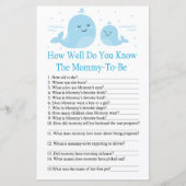 かわいいクジラ赤ちゃんシャワーゲームをどれだけ知っているか (正面)