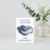 かわいいクジラ&オルカボーイズ遊び日ママ呼び出しカード 名刺 (スタンド正面)