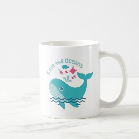 かわいいクジラ オーシャンズセイバー コーヒーマグカップ (右)