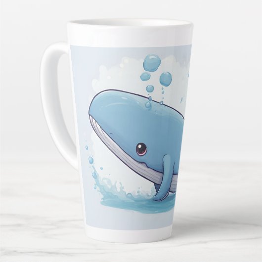 かわいいクジラ カフェラテマグ (左アングル)