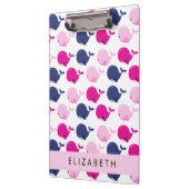 かわいいクジラ、クジラの模様、あなたの名前 クリップボード (左)