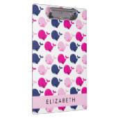 かわいいクジラ、クジラの模様、あなたの名前 クリップボード (右)