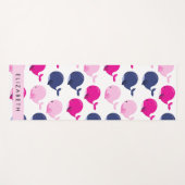 かわいいクジラ、クジラの模様、あなたの名前 ヨガマット (正面(横))