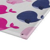 かわいいクジラ、クジラの模様、海獣 カッティングボード (角)