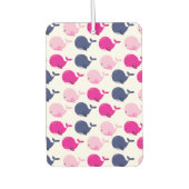 かわいいクジラ、クジラの模様、海獣 カーエアーフレッシュナー (正面)