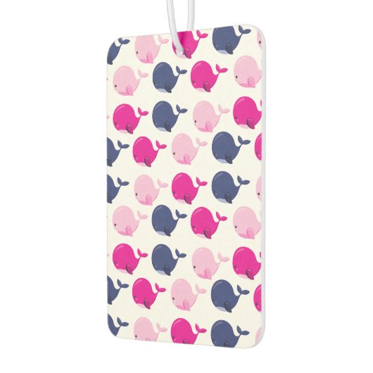 かわいいクジラ、クジラの模様、海獣 カーエアーフレッシュナー (左)