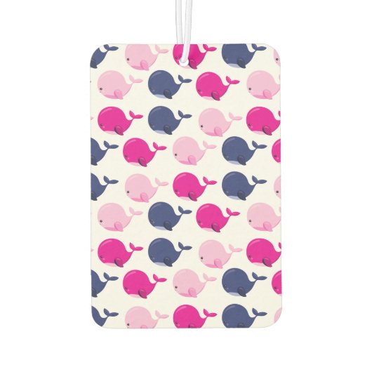 かわいいクジラ、クジラの模様、海獣 カーエアーフレッシュナー (裏面)