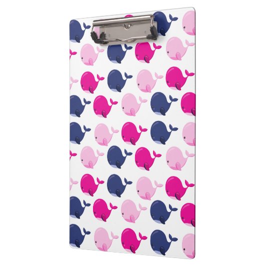 かわいいクジラ、クジラの模様、海獣 クリップボード (左)