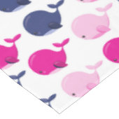 かわいいクジラ、クジラの模様、海獣 テーブルクロス (アングル)