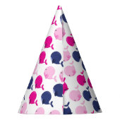 かわいいクジラ、クジラの模様、海獣 パーティーハット (裏面)