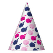 かわいいクジラ、クジラの模様、海獣 パーティーハット (左)