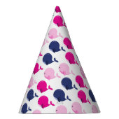 かわいいクジラ、クジラの模様、海獣 パーティーハット (右)