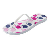 かわいいクジラ、クジラの模様、海獣 ビーチサンダル (アングル)