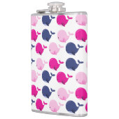 かわいいクジラ、クジラの模様、海獣 フラスク (左)