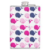 かわいいクジラ、クジラの模様、海獣 フラスク (裏面)